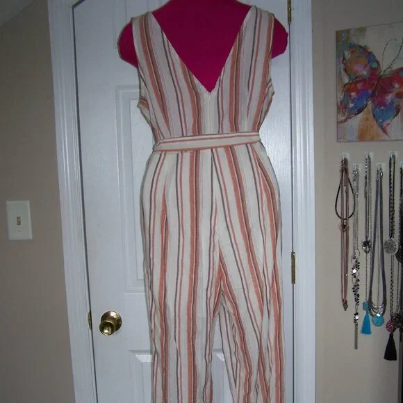 Shein Striped Jumpsuit Sz L - Picture 6 of 9